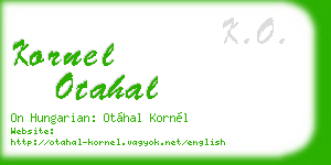 kornel otahal business card